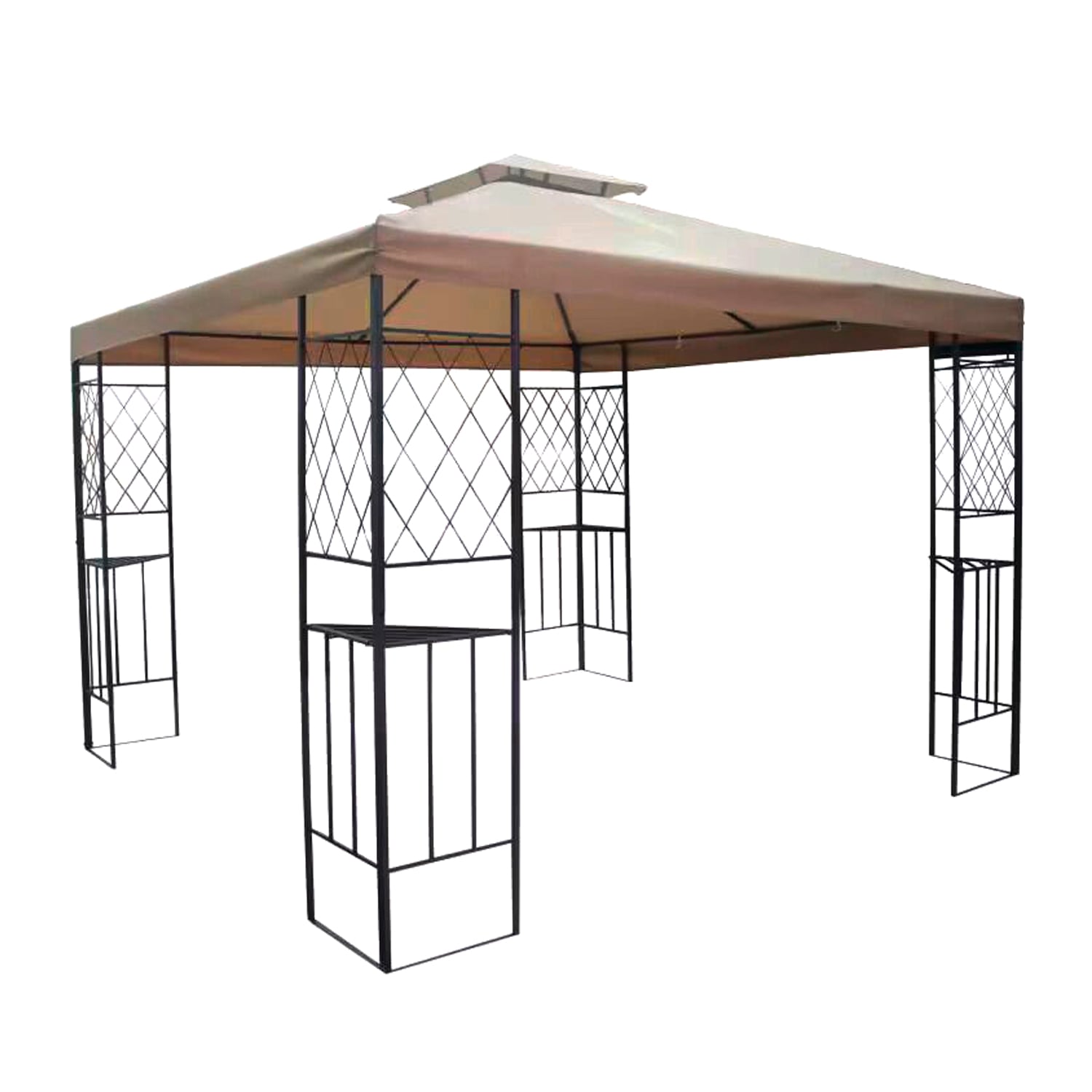 PE RGOLA 3X3MT COLOR CAFE - 1