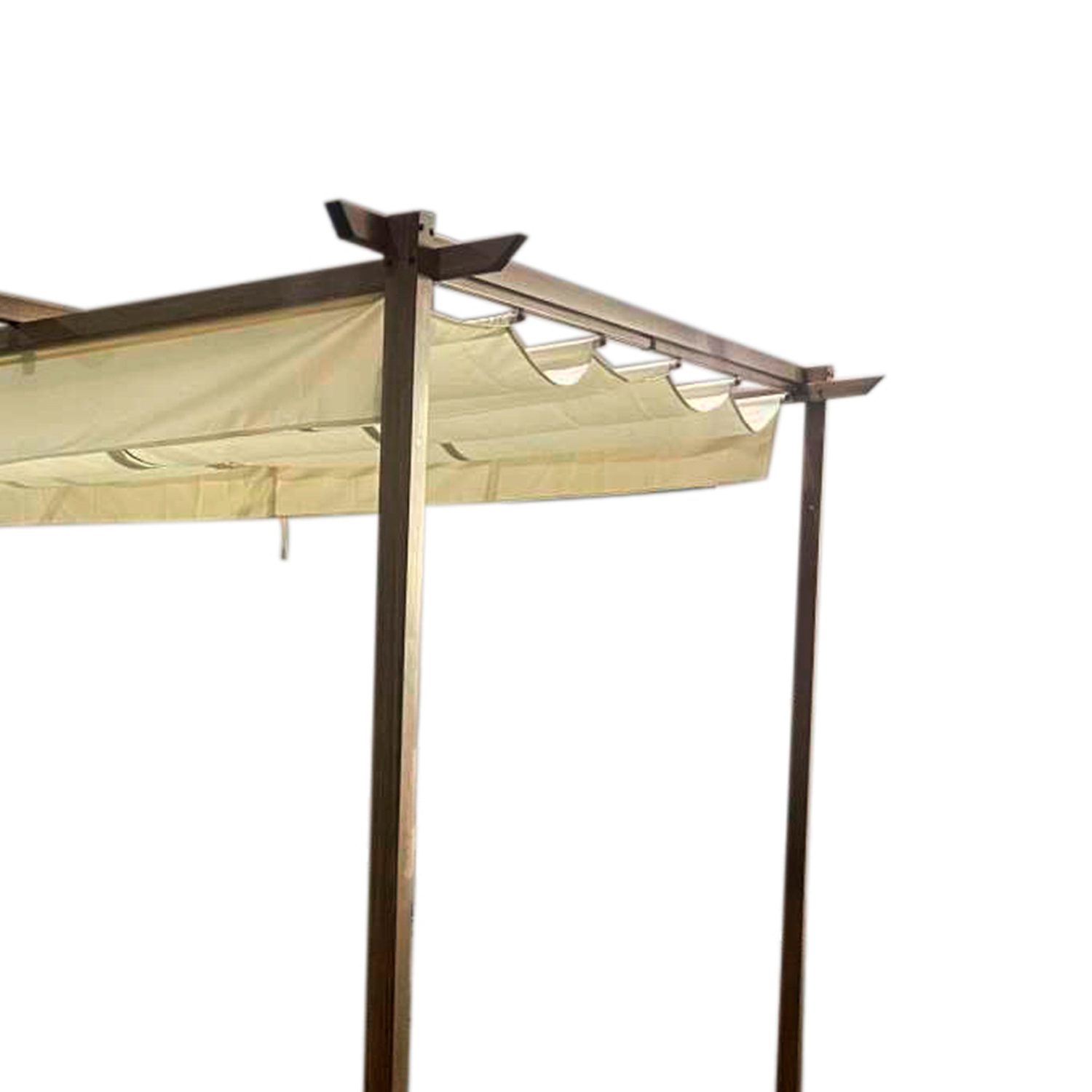 PE RGOLA CON TELA RETRACTIL 3X4MT COLOR MARFIL - 2