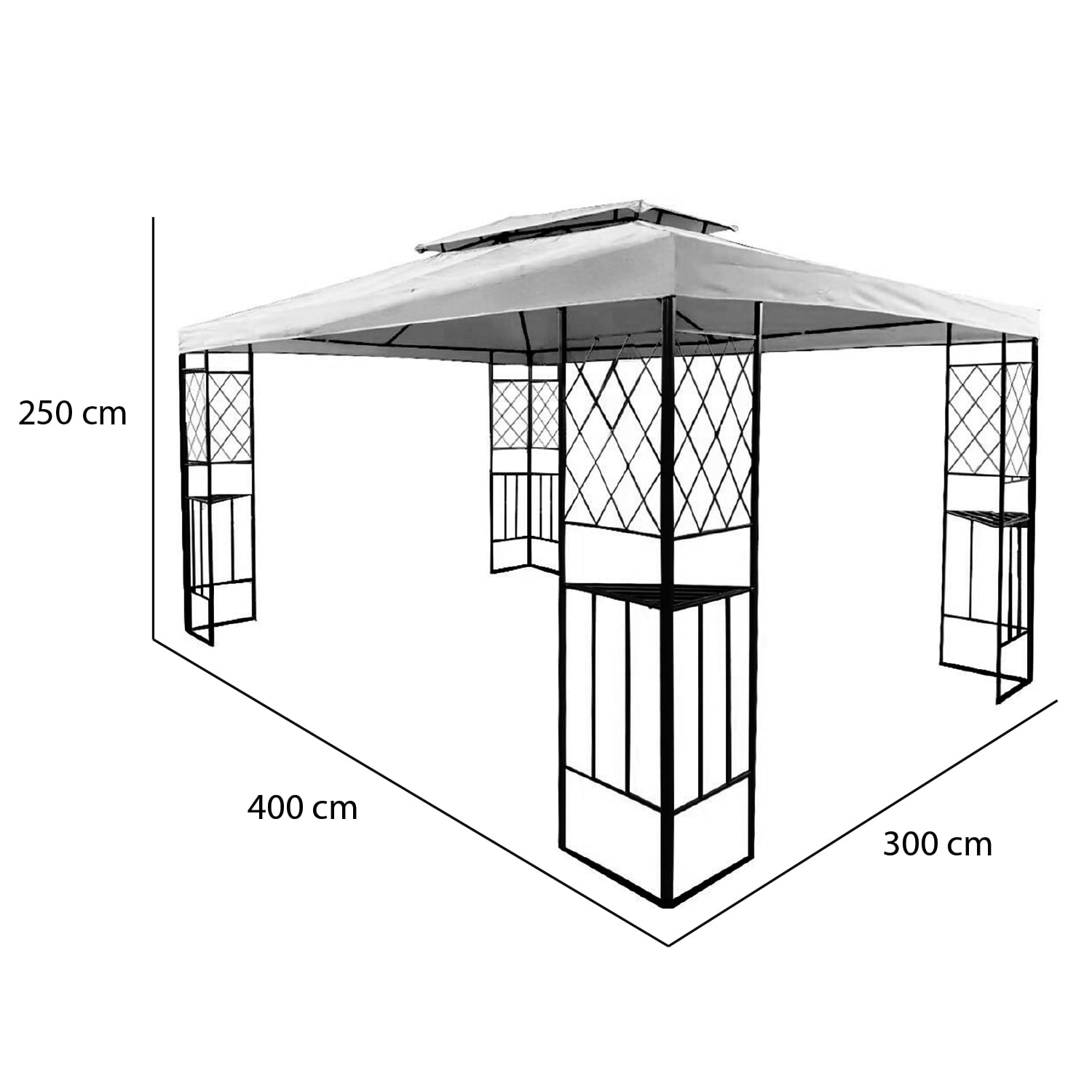 PE RGOLA 3X4MT COLOR CAFE - 4