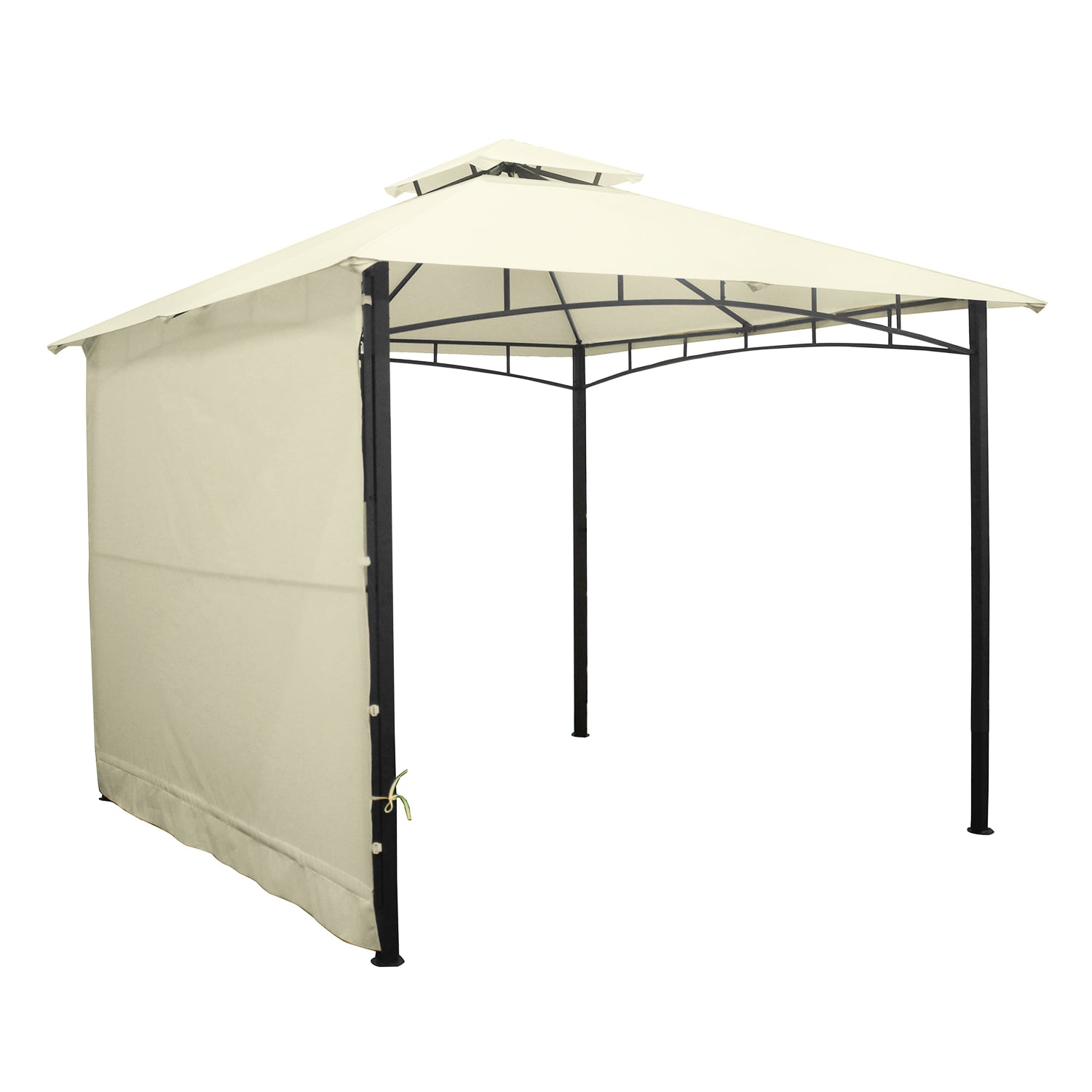 PÉRGOLA CON LATERAL 3X3MT COLOR MARFIL - 1