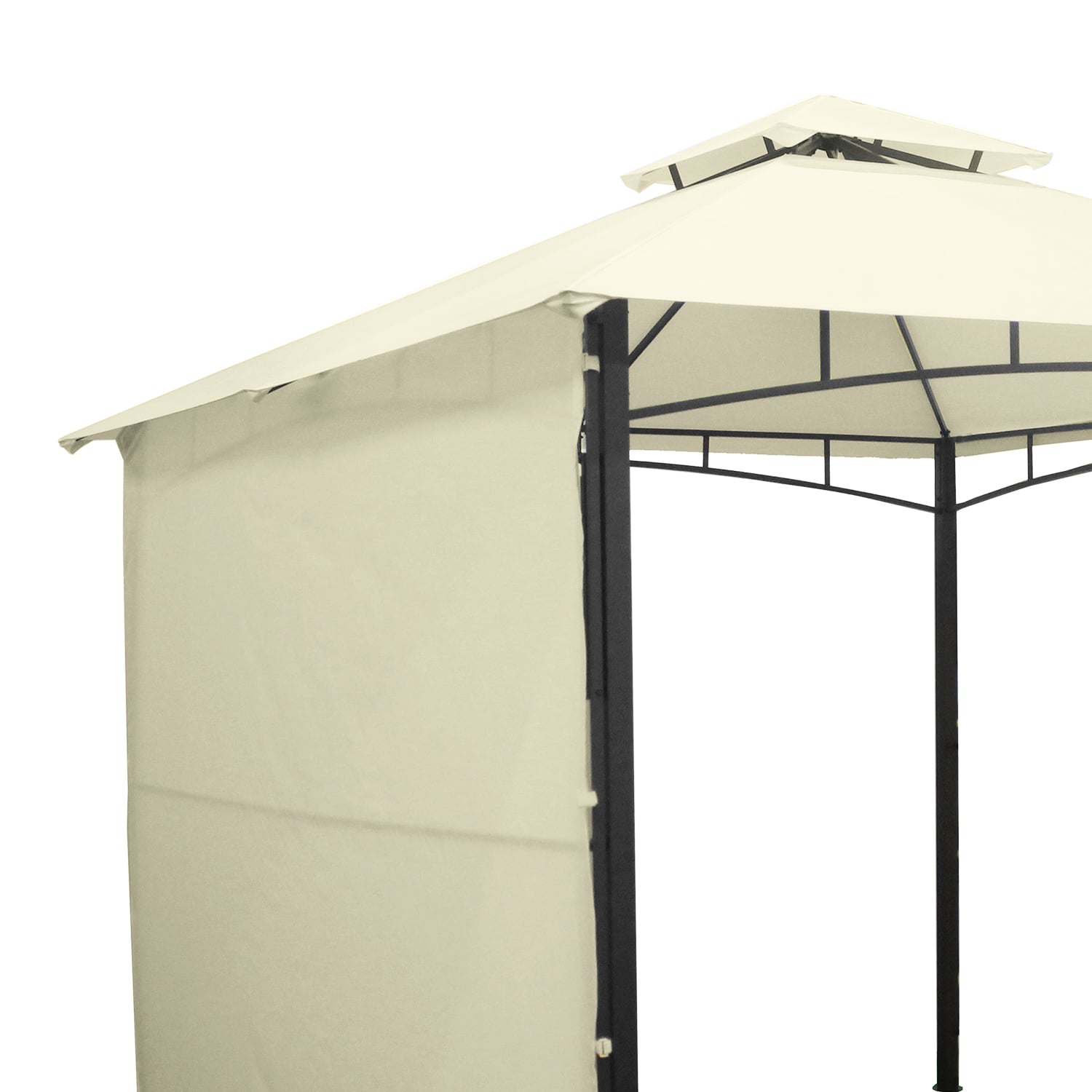 PÉRGOLA CON LATERAL 3X3MT COLOR MARFIL - 2