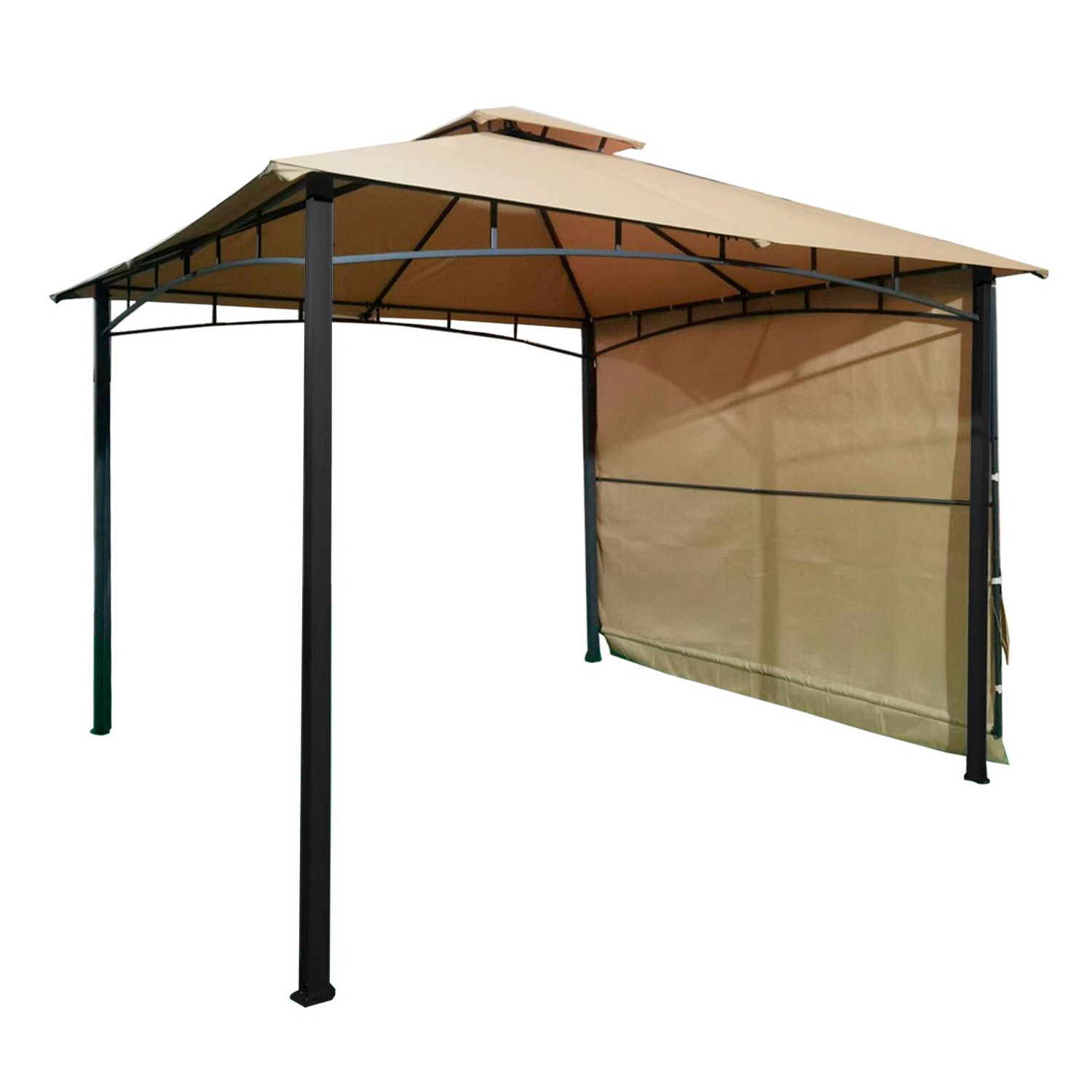 PE RGOLA CON LATERAL 3X3MT COLOR CAFE - 1