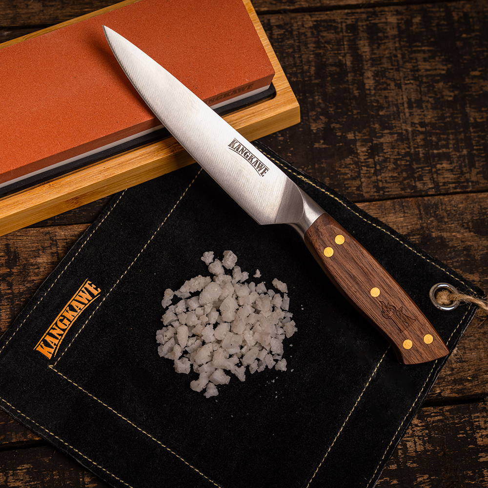 CUCHILLO 5' PELLAIFA CON FUNDA DE CUERO CAFÉ - 3