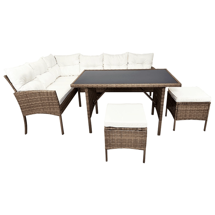 JUEGO LIVING COMEDOR TERRAZA ALMA 8 PERSONAS - 7