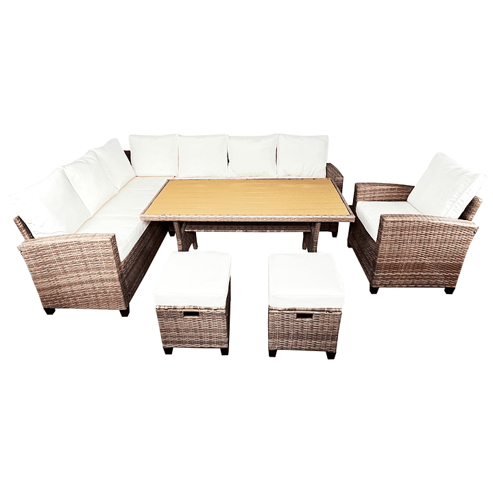 JUEGO LIVING COMEDOR TERRAZA ANASTASIA 10 PERSONAS - 8