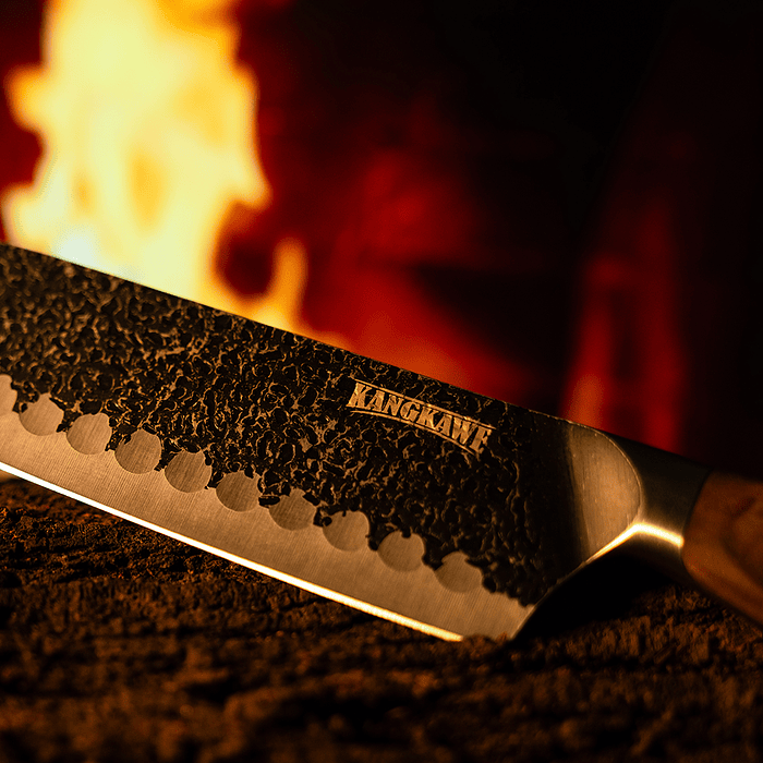 CUCHILLO 7' SANTOKU PULMAHUE CON FUNDA DE CUERO CAFÉ - 3