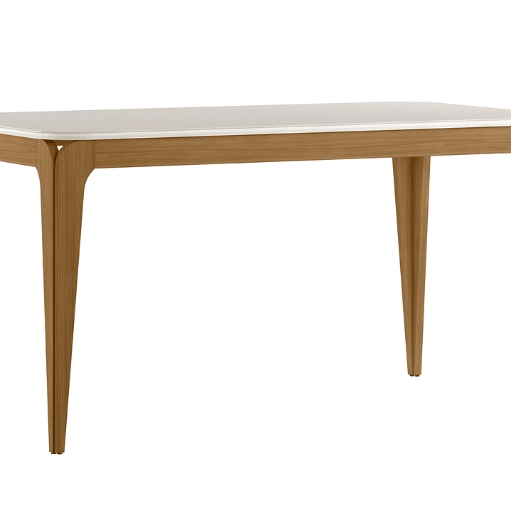 JUEGO DE COMEDOR ROMA 160X90 CM VIDRIO 6 SILLAS BEIGE - 3
