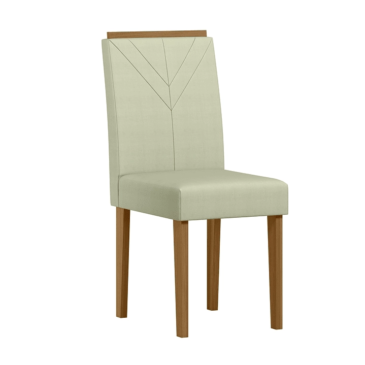 JUEGO DE COMEDOR ROMA 160X90 CM VIDRIO 6 SILLAS BEIGE - 4