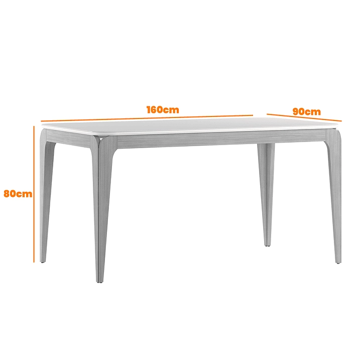 JUEGO DE COMEDOR ROMA 160X90 CM VIDRIO 6 SILLAS BEIGE - 5