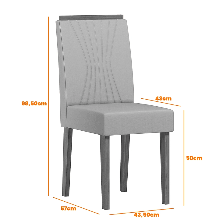 JUEGO DE COMEDOR MONTREAL 100X100 CM VIDRIO 4 SILLAS BEIGE - 6