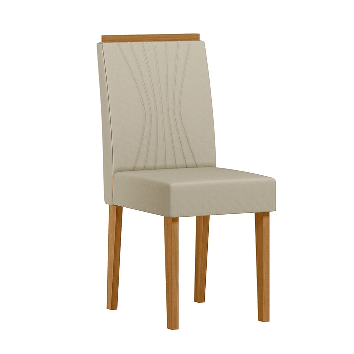 JUEGO DE COMEDOR ESENCIA 135X135 CM VIDRIO 6 SILLAS BEIGE - 4