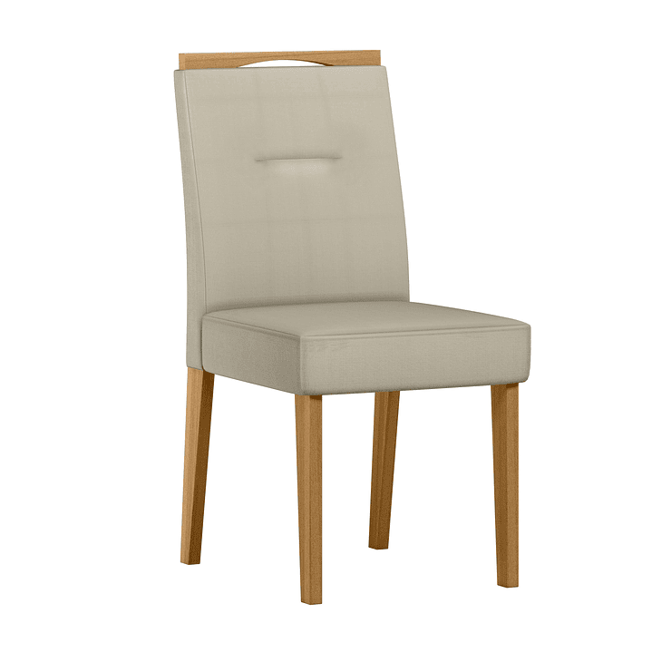 JUEGO DE COMEDOR ANNECY 120X80 CM VIDRIO 4 SILLAS BEIGE - 4