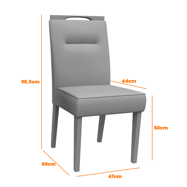 JUEGO DE COMEDOR ANNECY 120X80 CM VIDRIO 4 SILLAS BEIGE - 6