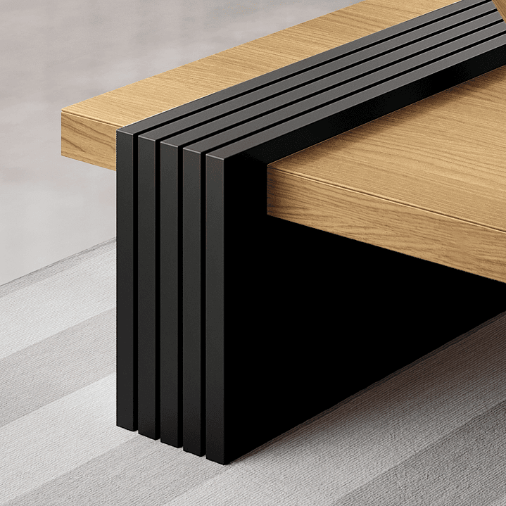 MESA DE CENTRO PRAGA FREIJO-PRETTO 107X60X33 CM - 2