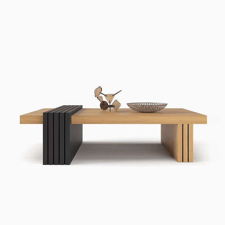MESA DE CENTRO PRAGA FREIJO-PRETTO 107X60X33 CM - 5