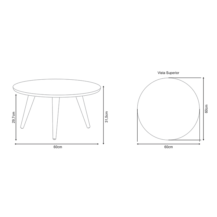 MESA DE CENTRO ALBA OFF WHITE 60X60X32 - 6
