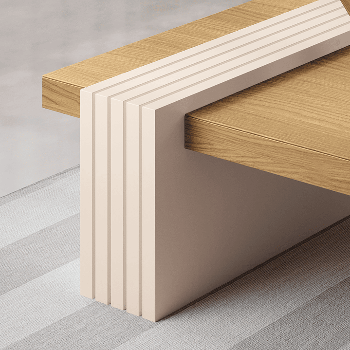 MESA DE CENTRO PRAGA FREIJO-OFF WHITE 107X60X33 CM - 3