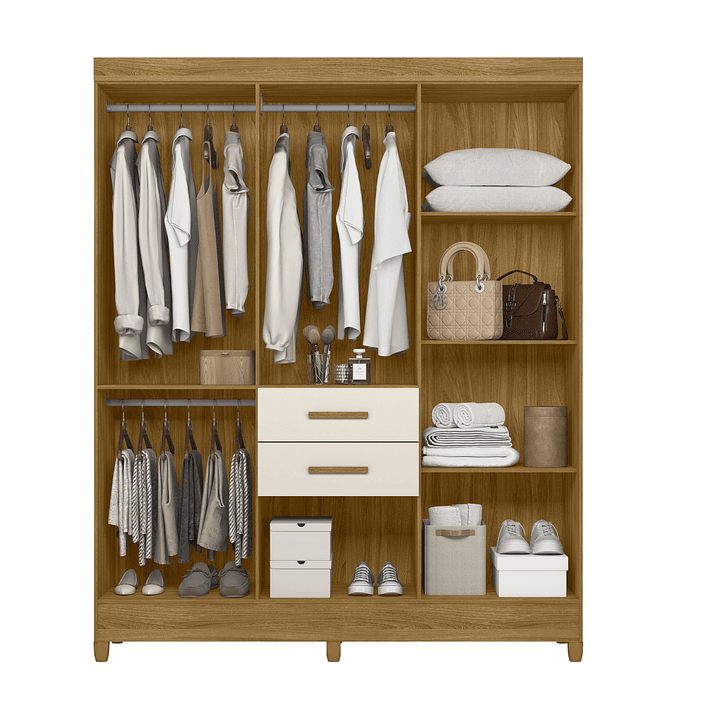 CLOSET SAN TELMO 6 PUERTAS 2 CAJONES 1 ZAPATERA 2,04X1.65X0.47 - 3