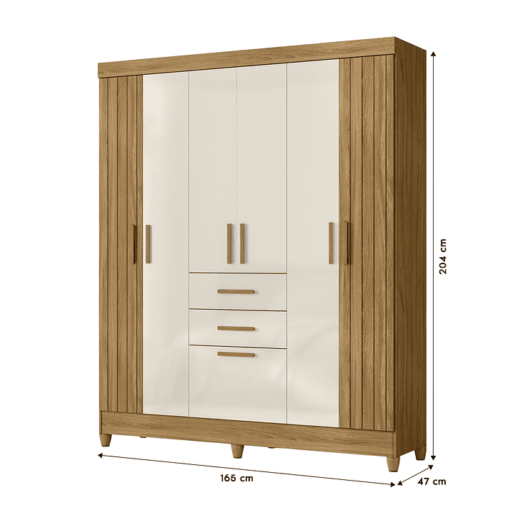 CLOSET SAN TELMO 6 PUERTAS 2 CAJONES 1 ZAPATERA 2,04X1.65X0.47 - 4