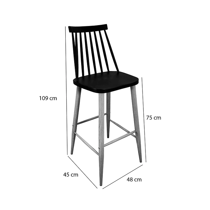 PACK 4 TABURETES BAR NORDICO WINDSOR - 6