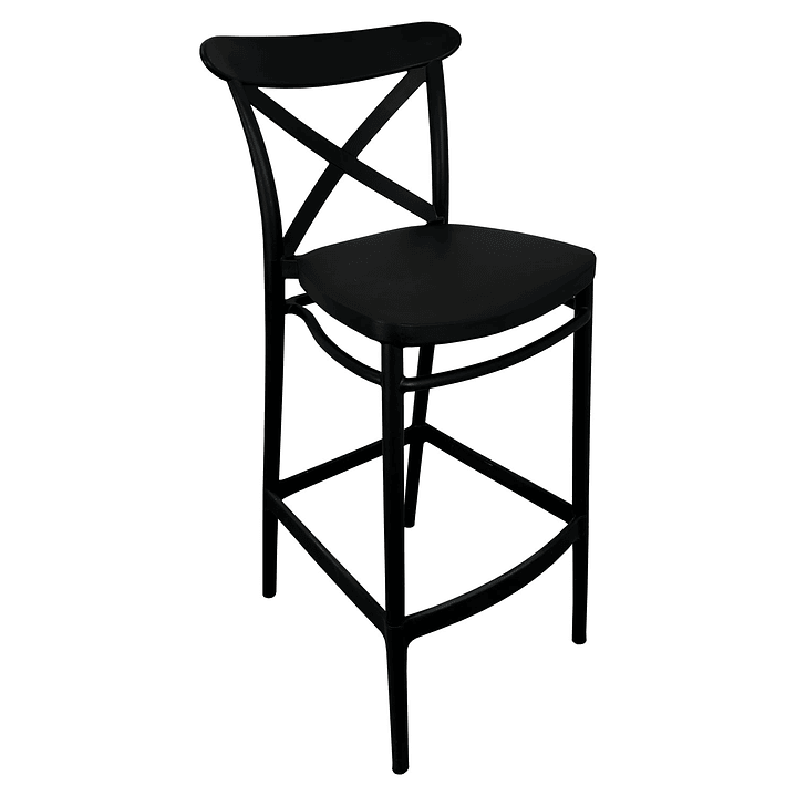 TABURETE BAR CROSSBACK NEGRA - 1