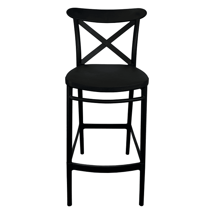 TABURETE BAR CROSSBACK NEGRA - 2