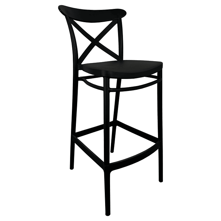 TABURETE BAR CROSSBACK NEGRA - 3