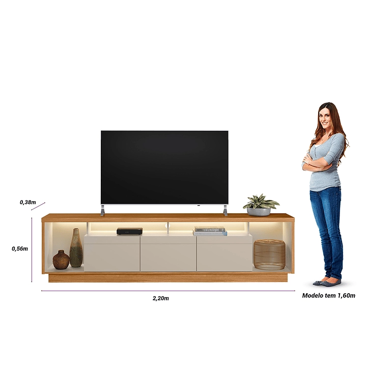 RACK ESTORIL TV 85' 2.2 CON LUZ LED - 6