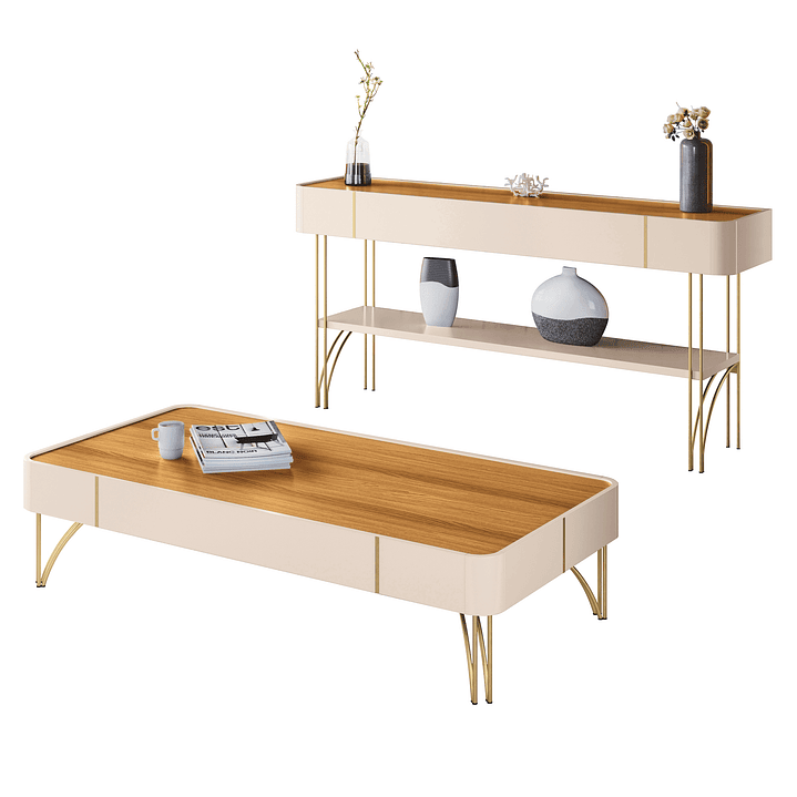 MESA DE CENTRO DONCELLA OFF WHITE CINAMOMO - 6