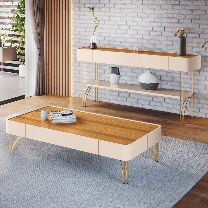 MESA DE CENTRO DONCELLA OFF WHITE CINAMOMO - 7