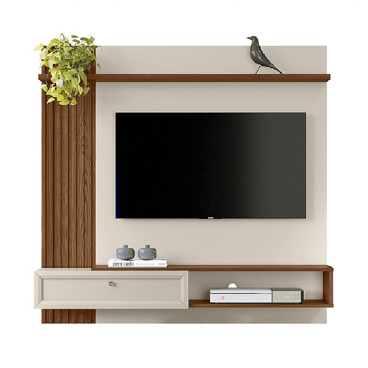 HOME TV PANEL NAPOLES 55" OFF WHITE FREIJO - 2