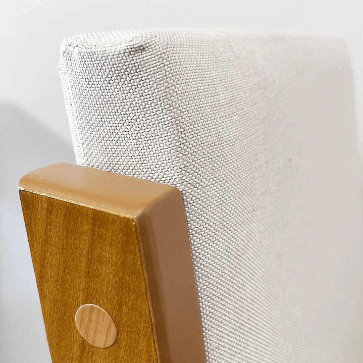 JUEGO DE COMEDOR AMORE  135X135 CM VIDRIO 6 SILLAS BEIGE - 2