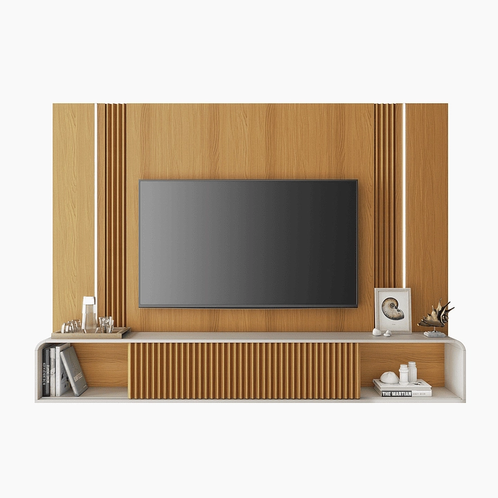 HOME PANEL LYON TV 85' 2.2 CINAMOMO OFF WHITE - 2