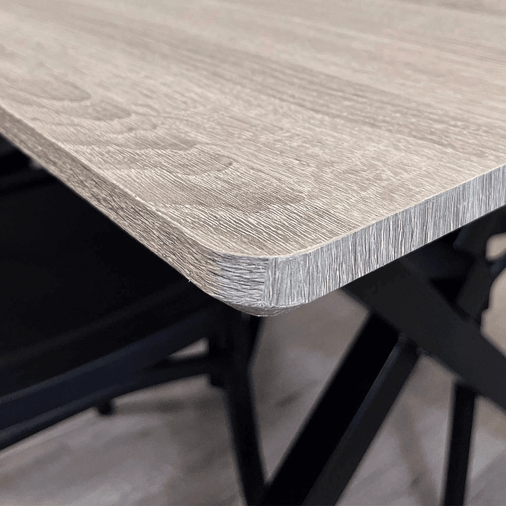 JUEGO DE COMEDOR VERMONT 4 SILLAS CROSSBACK NEGRAS - 3