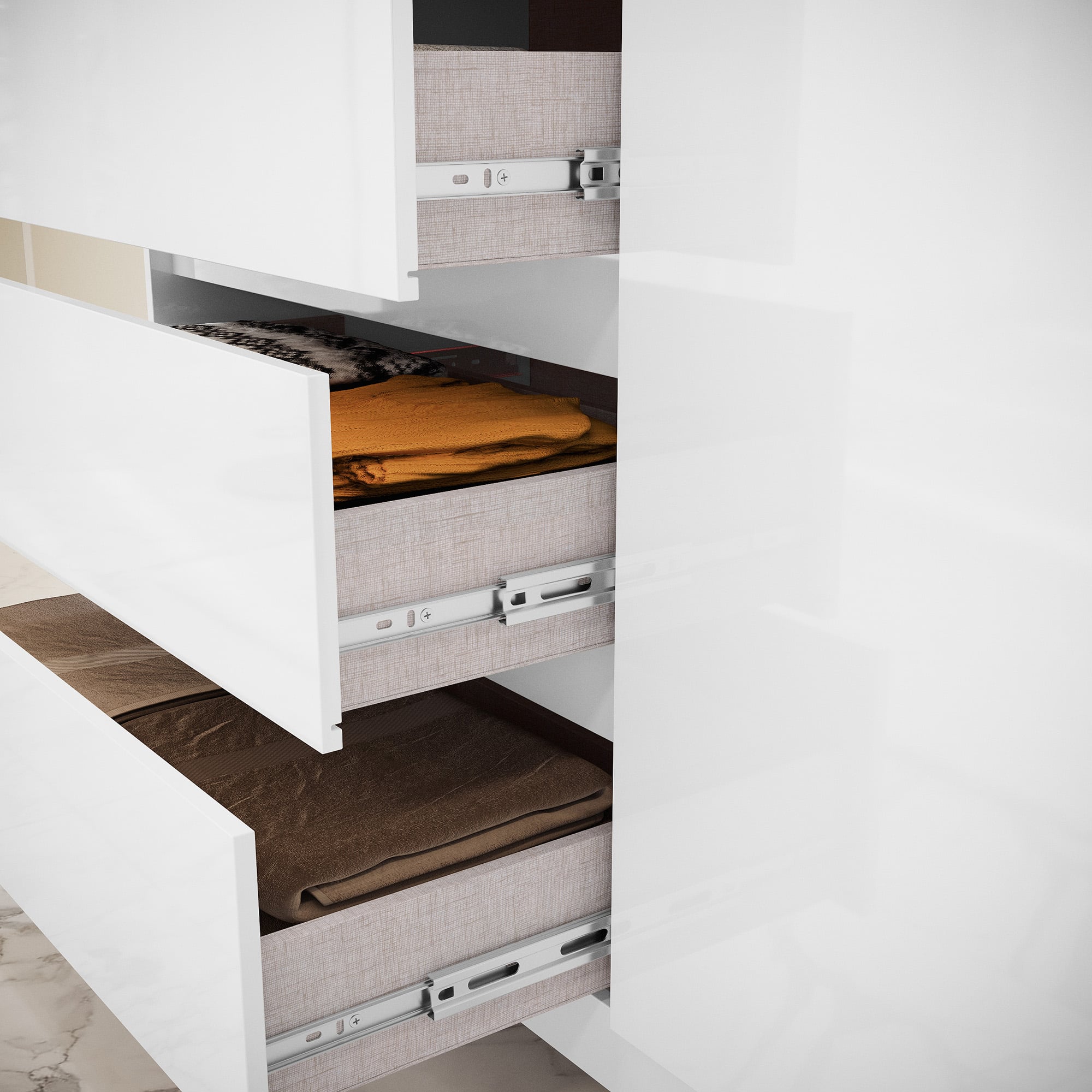 COMODA 4 CAJONES 1 PUERTA ALESSIA BLANCA 100 x 99,3 x 41 - 5