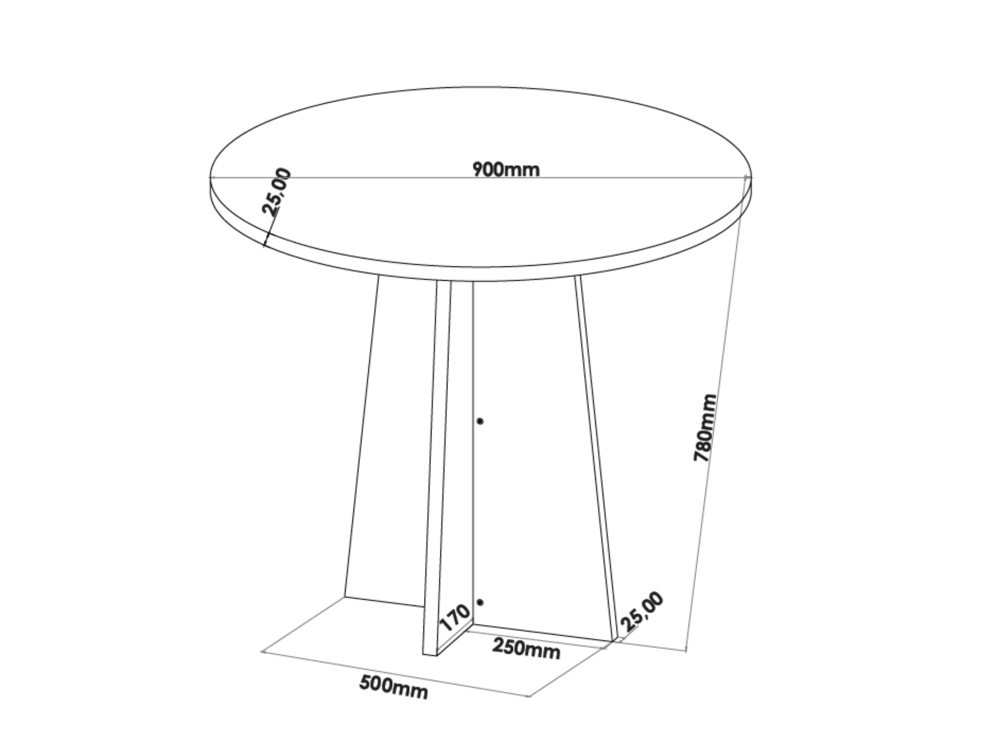 JUEGO DE COMEDOR REDONDO 4 SILLAS IMPERIO BEIGE 78 x 90 x 90 cm - 3