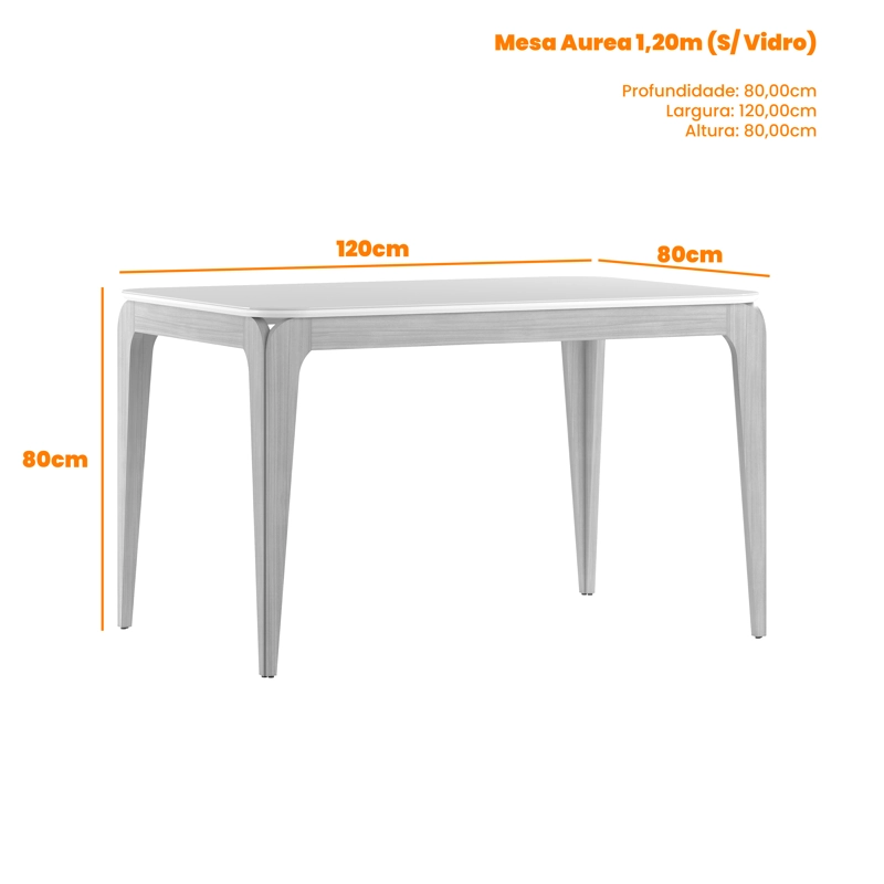 JUEGO DE COMEDOR 4 SILLAS AREZZO 1.20 BEIGE  80 x 120 x 80 cm - 3