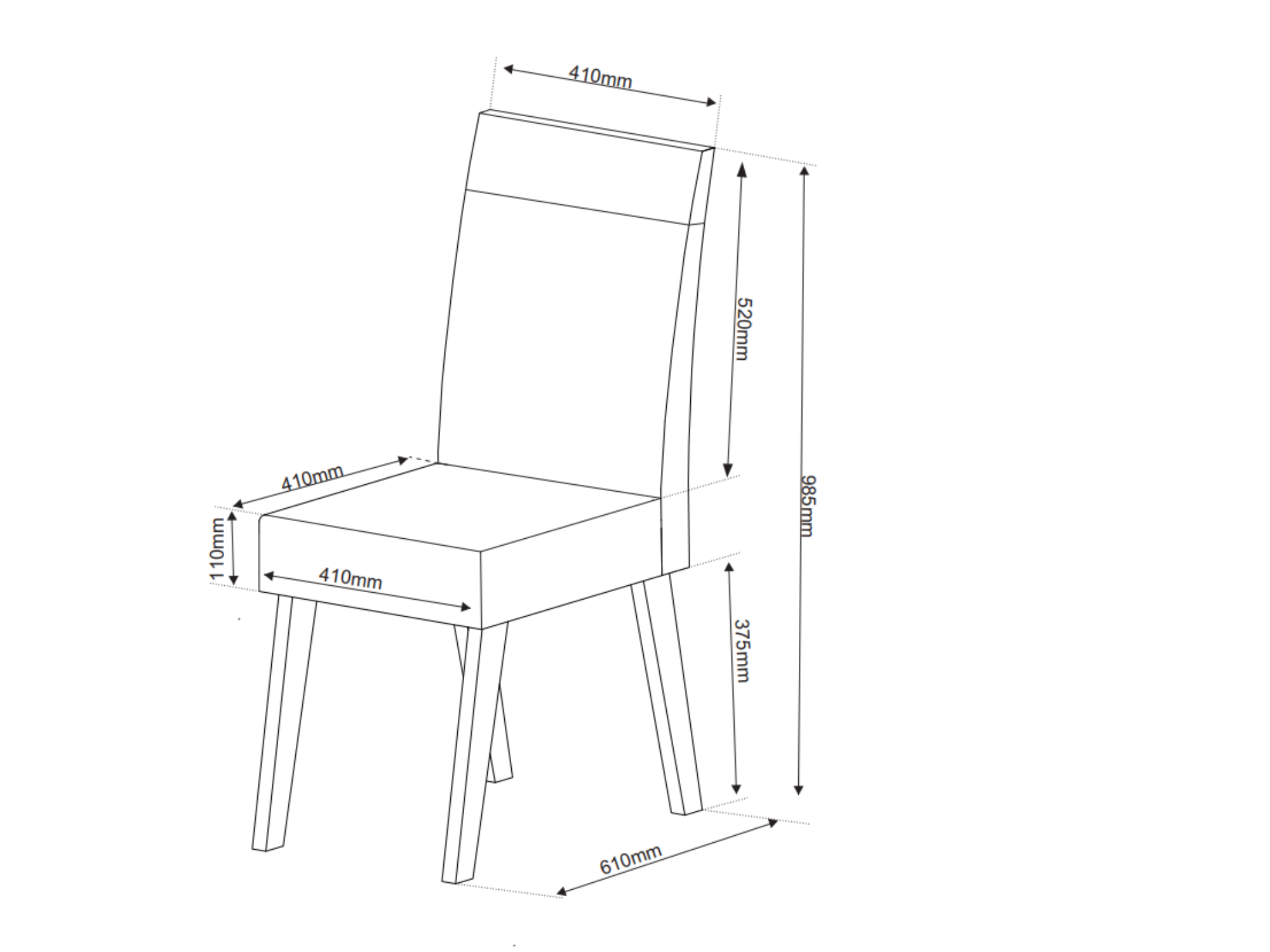 JUEGO DE COMEDOR 6 SILLAS ELITE BEIGE 82 cm x 90 cm x 180 cm - 2
