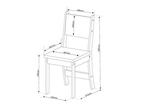 JUEGO DE COMEDOR 4 SILLAS HERITAGE BEIGE  82 x 90 x 120 cm - 3