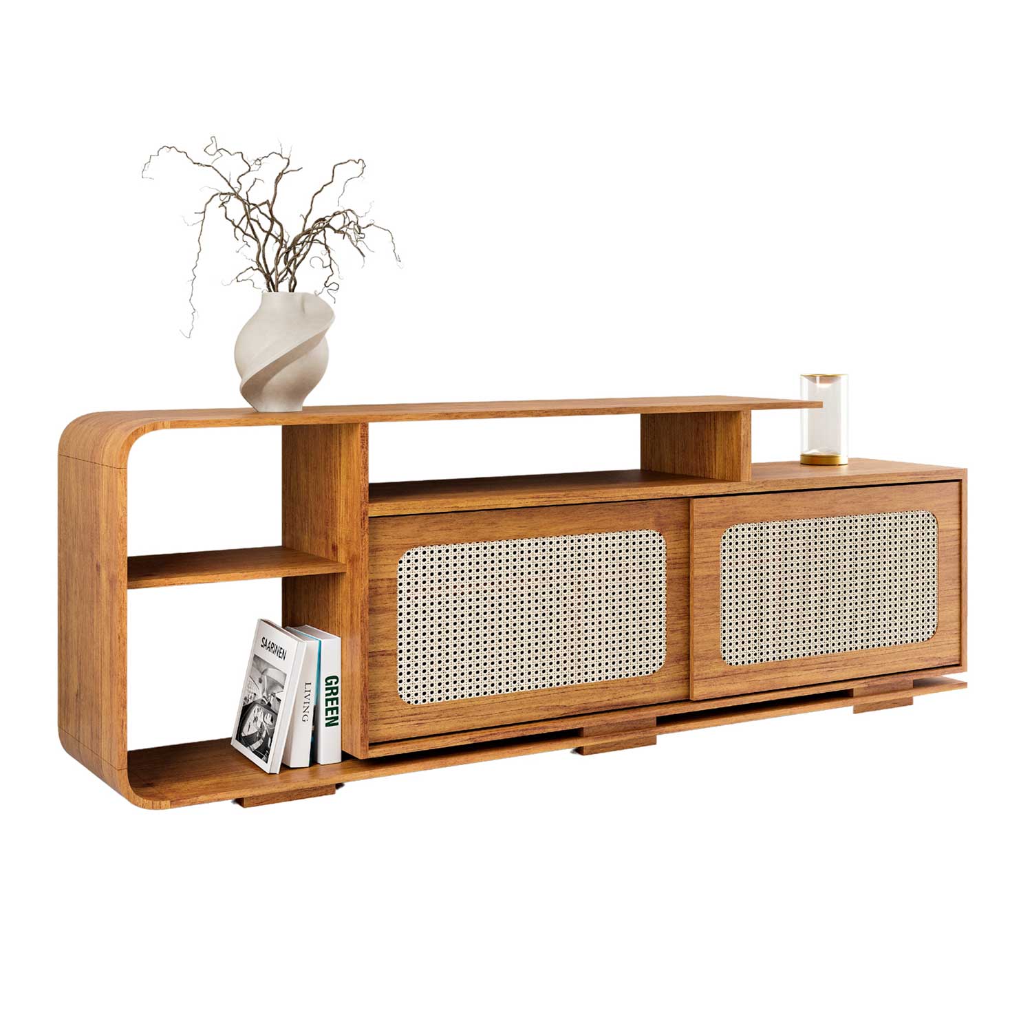 RACK TV RIVIERA COLOR MIEL HASTA 75"  (72 x 40 x 180, 5 cm) - 4