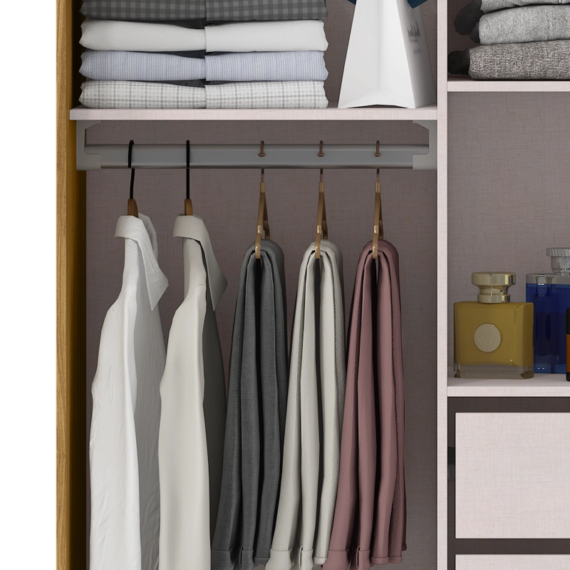 CLOSET 2 PUERTAS CORREDERA LUMIÈRE 190 X 91,7 X 46,5 MARROCO OFF WHITE CON ESPEJO - 3