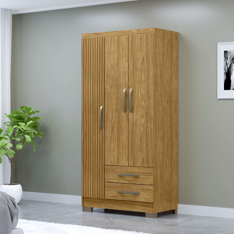 CLOSET 3 PUERTAS CLASSIC MARROCOS/ MARROCO RIPADO 188 X 80 X 46 - 1