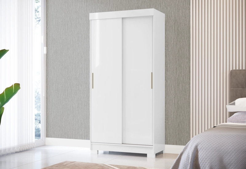 CLOSET 2 PUERTAS CORREDERA LUMIÈRE 190 X 91,7 X 46,5 BLANCO NIEVE - 1