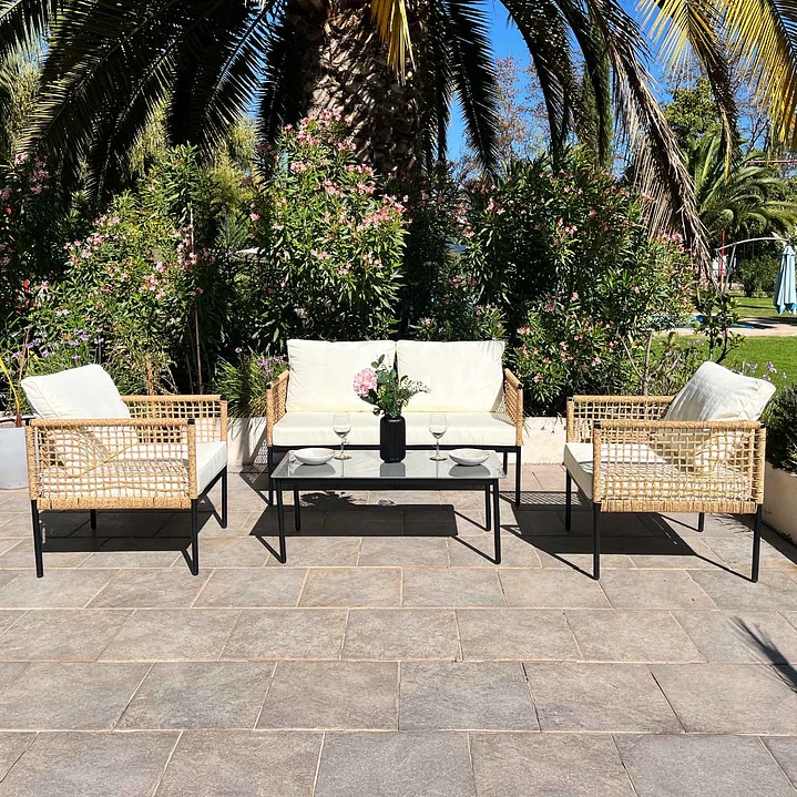 JUEGO DE LIVING TERRAZA MALAGA 4 PERSONAS - 1
