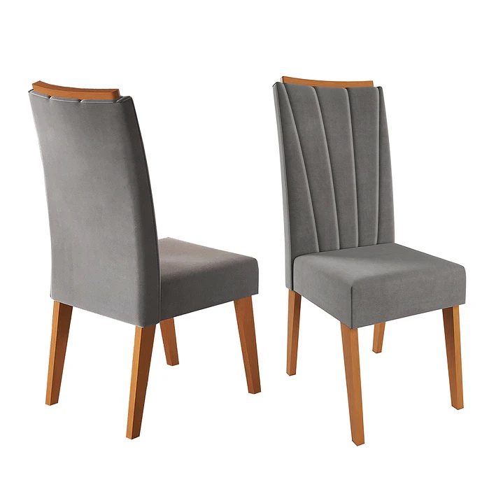 JUEGO DE COMEDOR 6 SILLAS GLAMOUR VIDRIO GRIS - 3