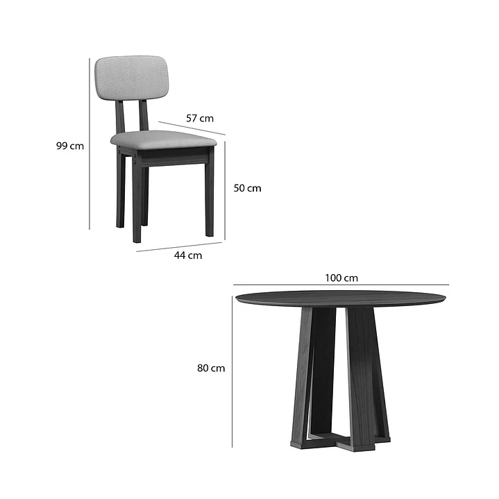 JUEGO DE COMEDOR ARTEMIS 4 SILLAS 1.0 BEIGE - 5