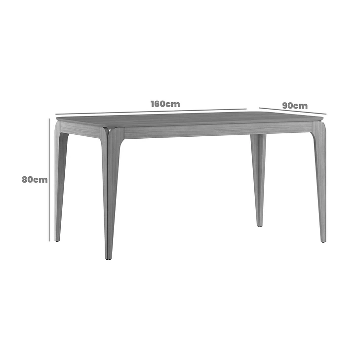 JUEGO DE COMEDOR 6 SILLAS AREZZO 1.60 CAFE - 5