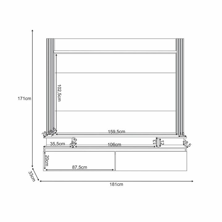 HOME SUSPENSO CAPRI 1.8 CINAMOMO / OFF WHITE 65' - 6