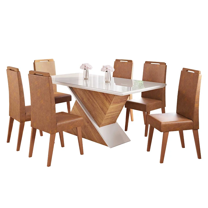 JUEGO DE COMEDOR 6 SILLAS ALTIS VIDRIO 1.8 - 2