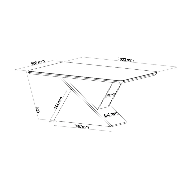 JUEGO DE COMEDOR 6 SILLAS ALTIS VIDRIO 1.8 - 6